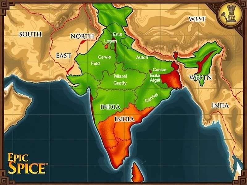 Coriander Quest Epic Spice - Regional Spice Zones Coriander Quest Epic Spice Regional Zones Showing North, South, East, and West India Spice Landscapes